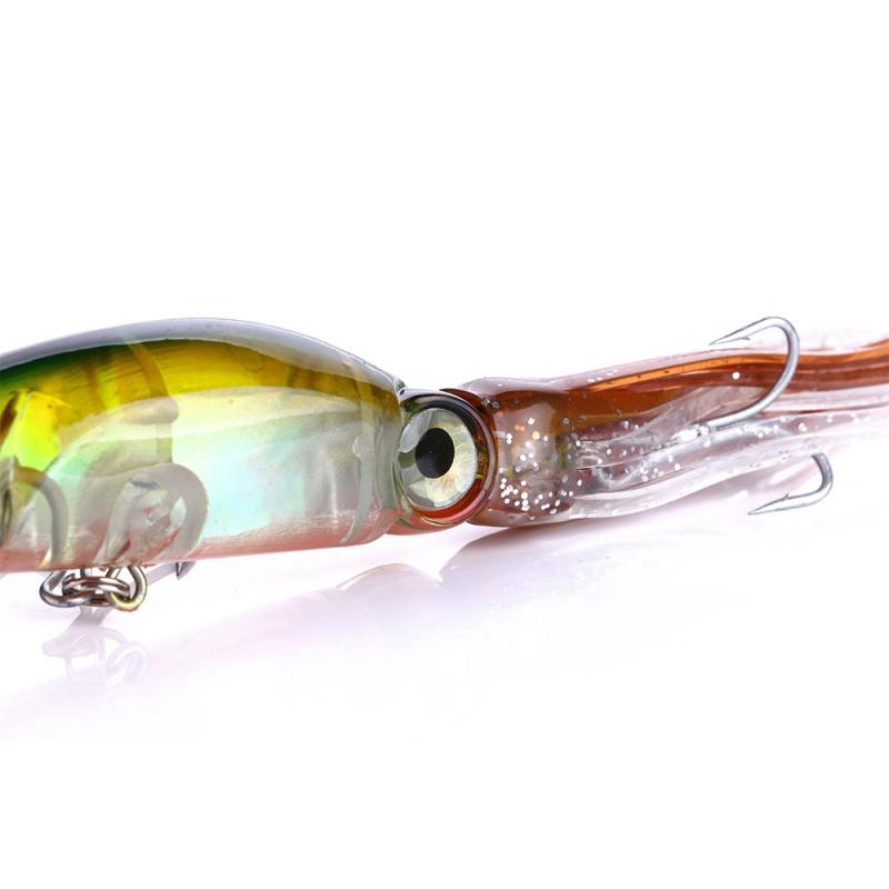 Fishing Lure Bait10CM-16.6G Sea Fishing Long Casting Big Octopus Squid Lure Bait Light Saltwater Plastic Fishing Bait Fake Bait