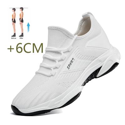 Fashion Spring New Men Elevator Shoes Height Increase Sneakers for Men Casual Insole 6cm Mesh Breathable Shoes Taller Male Sports 37-43