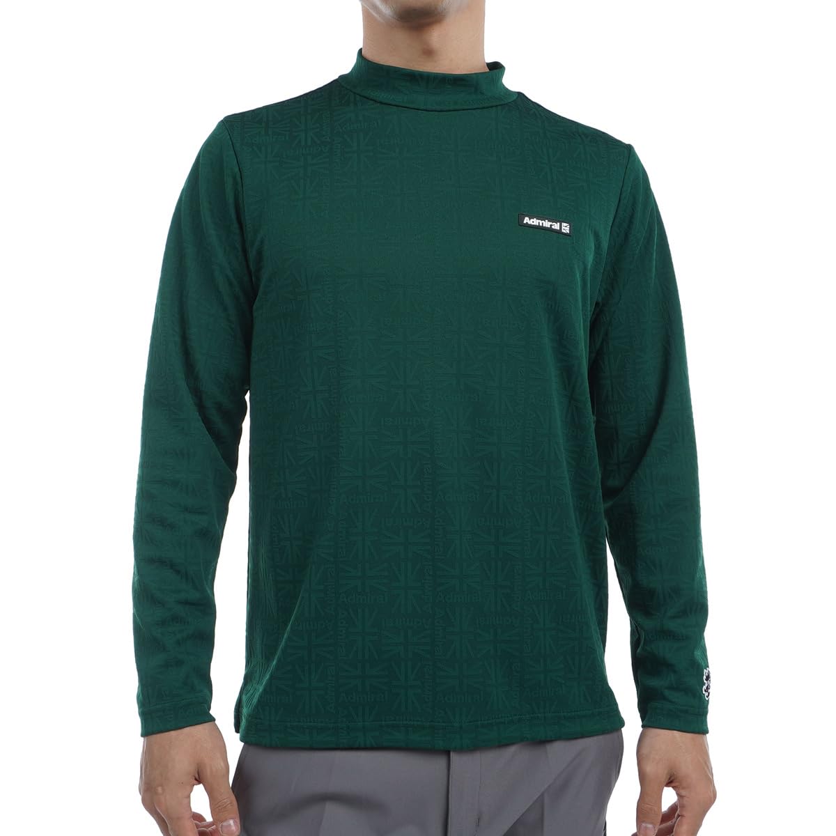 

Admiral Golf Classic UJ Jacquard Long Sleeve Mock Neck Shirt ADMA456 Dark Green Men s