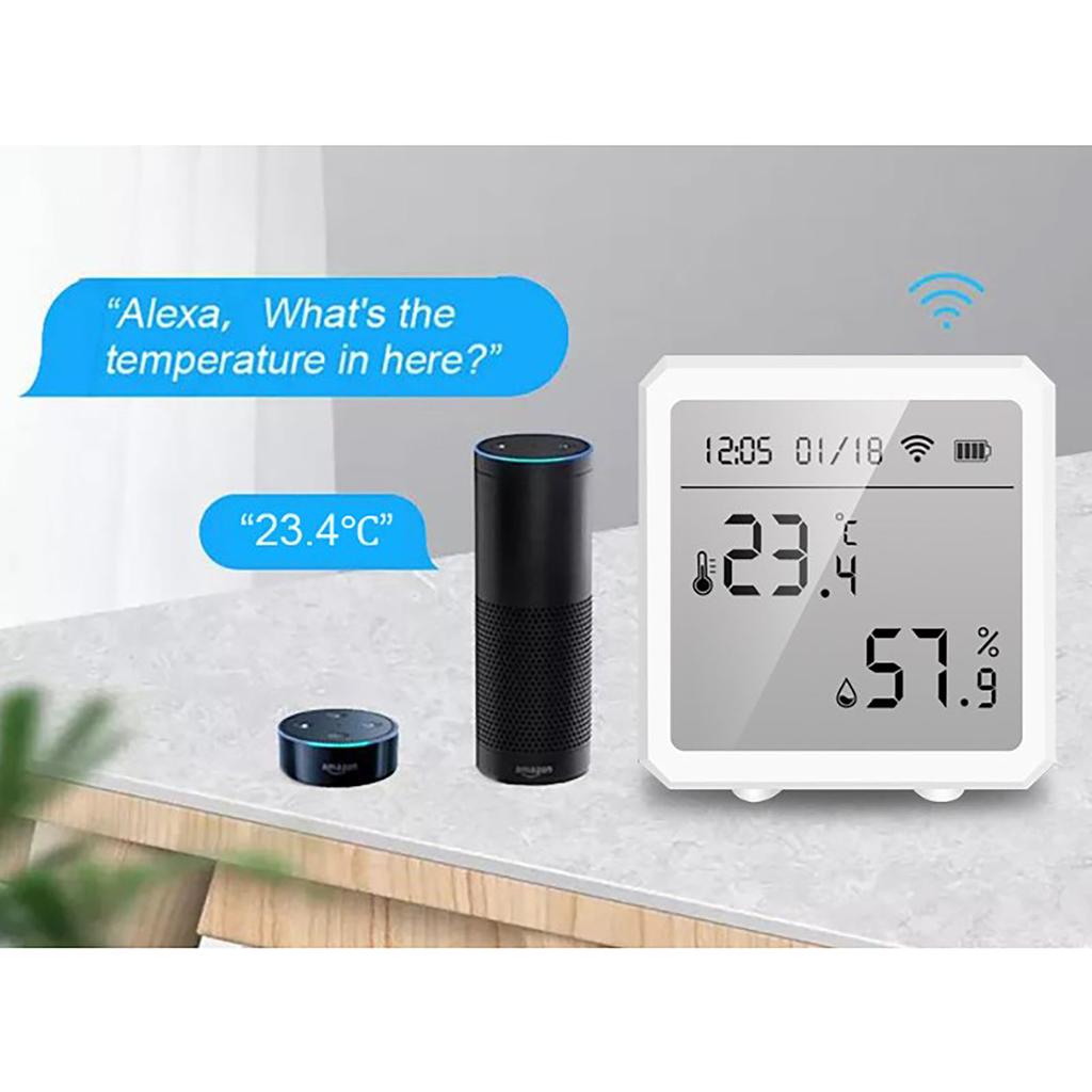 Temperature Humidity Monitor Wifi Sensor Controller Meter Detector LCD Digital Display Electronic Thermometer for Tuya