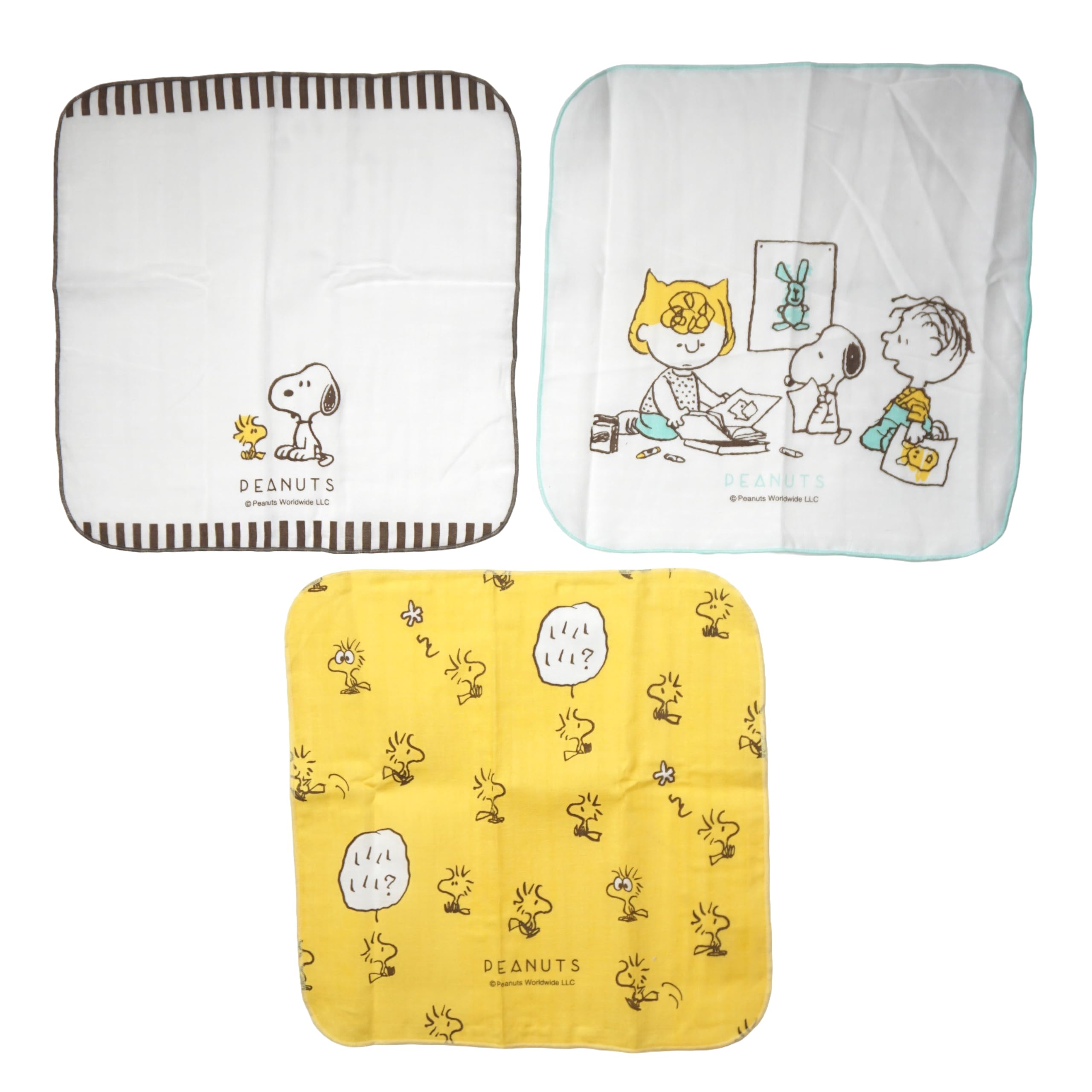 

Takihyo Snoopy Gauze for Babies and Snoopy Free Size Handkerchiefs, 3-Piece Set, Newborns, 215155603, 25,