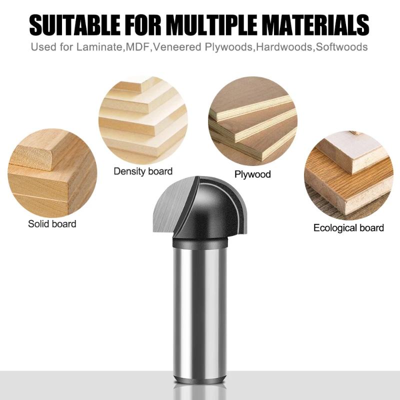 Round-Bottomed Router Bit, Semi-Circular Slotting Cutter, Round-bottom Engraving Cutter, Semi-Circular Face Milling Cutter