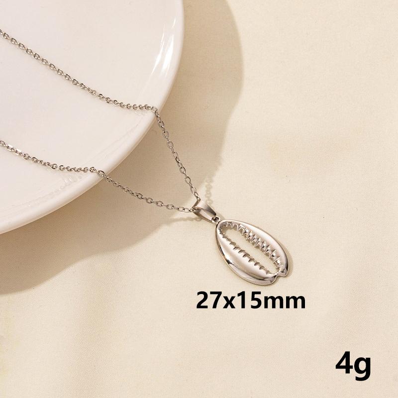 1Pc Stainless Steel Animal Starfish Turtle Octopus Seahorse Pendant Necklaces Vintage Summer Conch Shell Women Collar Jewelry