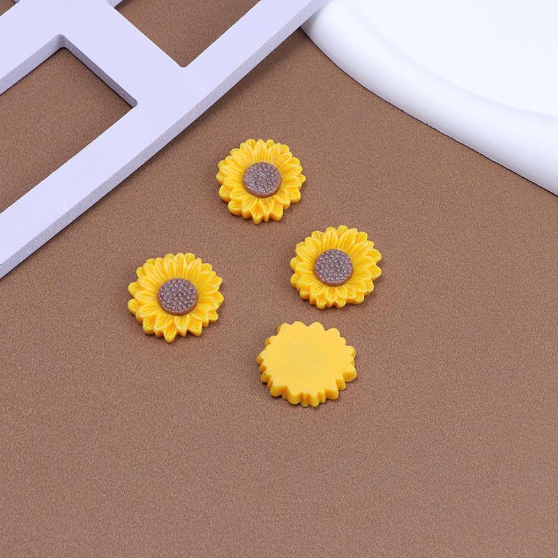 Sunflower Resin Ornaments: Cute Brooches, Hair Accessories & Cup Stickers
