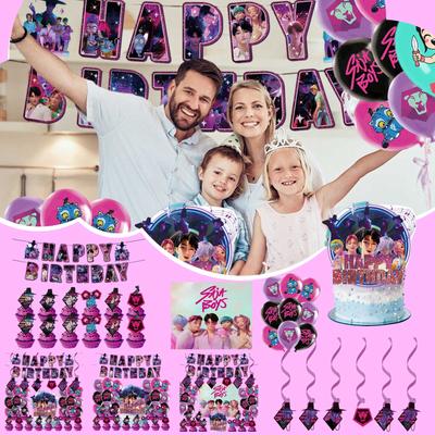 Birthday Theme Party Decoration Banner Pull Flag Cake Flag - Set