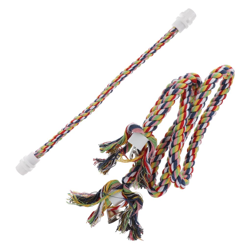 2Pcs Parrot Cotton Rope Standing Station Safe Eco-Friendly Climbing Perch Bird Supplies Balance Coordination Exercise