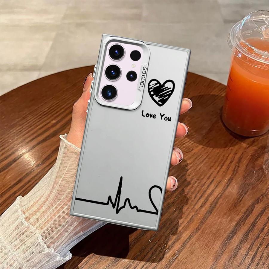 Love Your Line Art Case for Samsung Galaxy S25 S24 FE S20 FE Note 20 Ultra S23 S25Edge S21 S22 Ultra Phone Cover