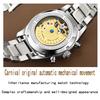 CARNIVAL Luxury Brand Automatic Watches Men Stainless Steel Tourbillon Mechanical Watch Luminous Waterproof Date Clock Reloj