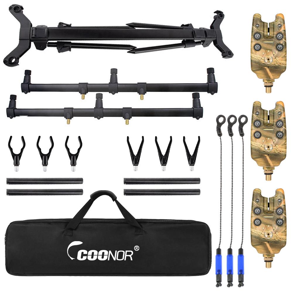 Regulowany, wysuwany stojak na wędkę karpiową Stojak na wędkę z 3 braniami