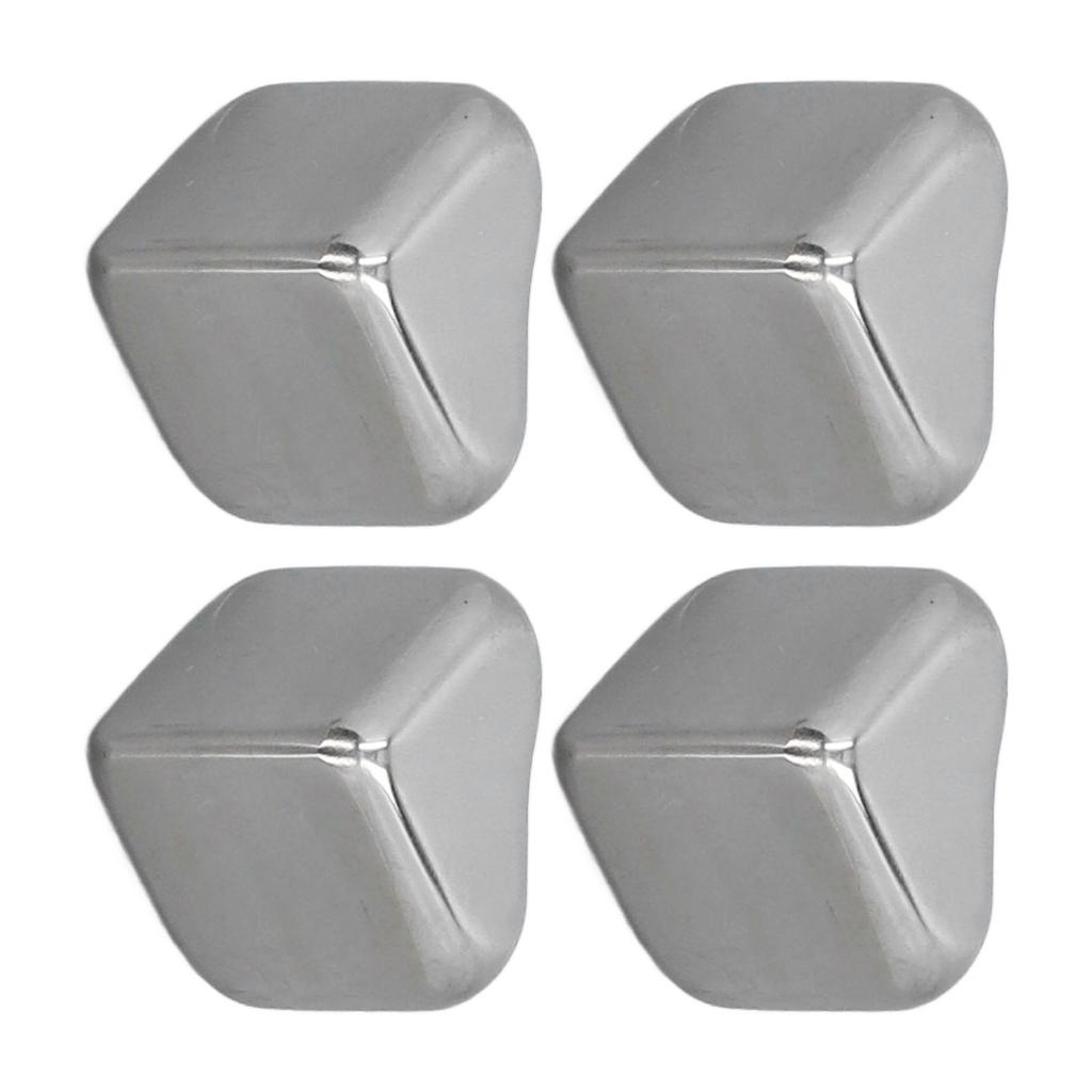 4 Packs Heart Shaped Whiskey Stones Cooling 304 Stainless Steel Reusable Chilling Rocks