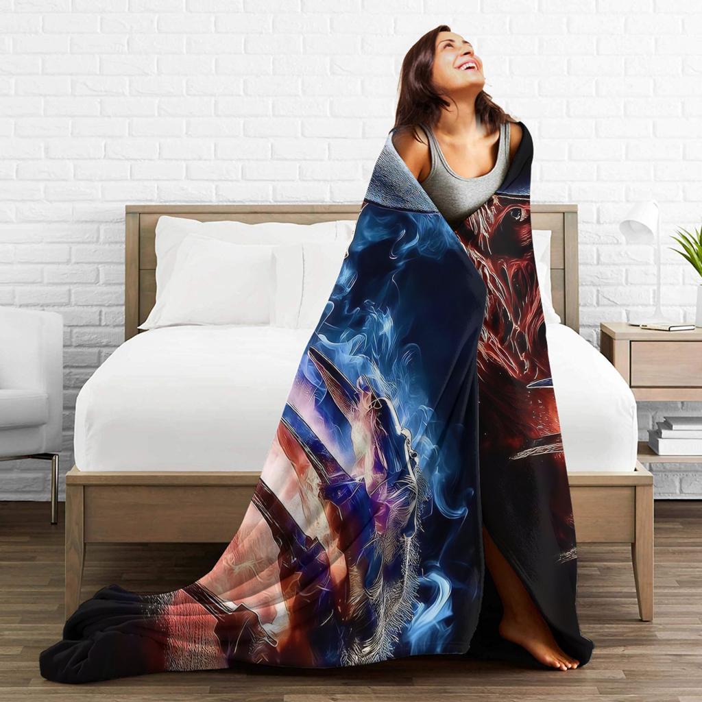 freddy krueger  Halloween Blanket  Warm Soft Funny Plush Throw Blanket For Outdoor Travel Flannel Bedspread Bed Cover