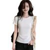 La Chapelle Women's Ruffle Short Sleeve T-Shirt