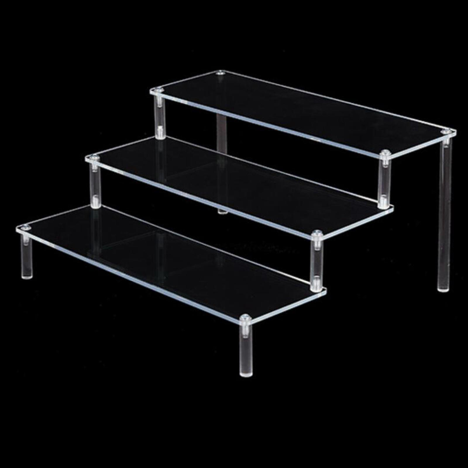 Акриловая подставка для дисплея Парфюмерия Десерты Держатель для ювелирных изделий Трапециевидная полка для декора 29.5x27.5x15cm