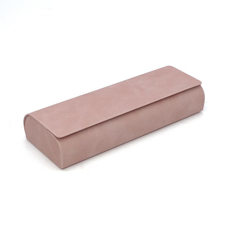 Simple PU Leather Glasses Box for Men Women Pressure Resistant Myopia Presbyopia Sunglasses Box Portable Reading Glasses Case