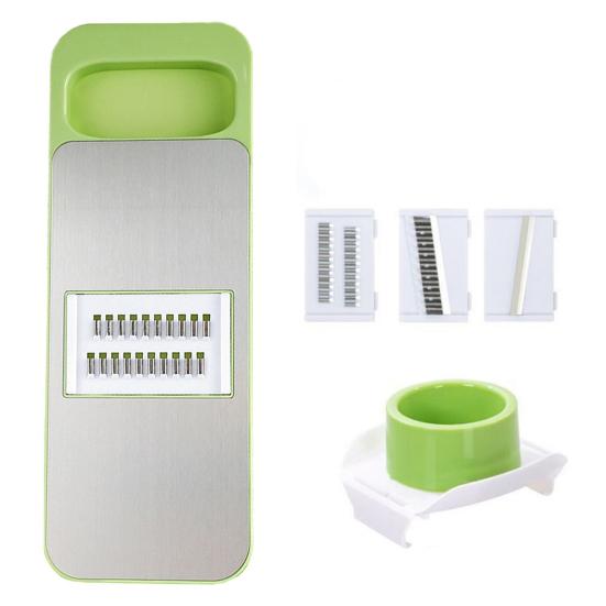Vegetable Chopper Wave Cutter Chipper Stainless Steel Mandoline Slicer with Food-Grade Blades Hand Guard Kitchen Tools for Julienne Dicing