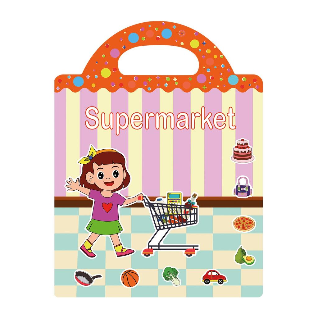 Sticker Books Early Education Concentration Training, Animal Dinosaur Decorative Sticker Books