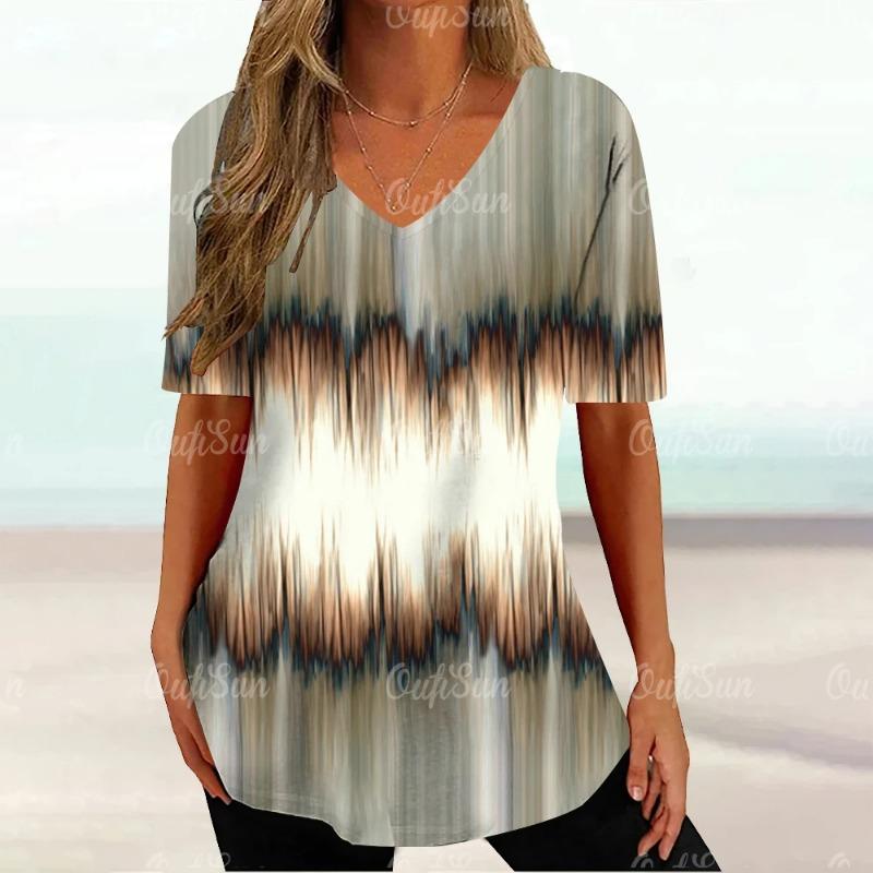 Women s Short-Sleeved Summer Casual Breathable Crisp T-Shirt Printed Pattern Short-Sleeved Oversized Women s Blouse Y2K Style S