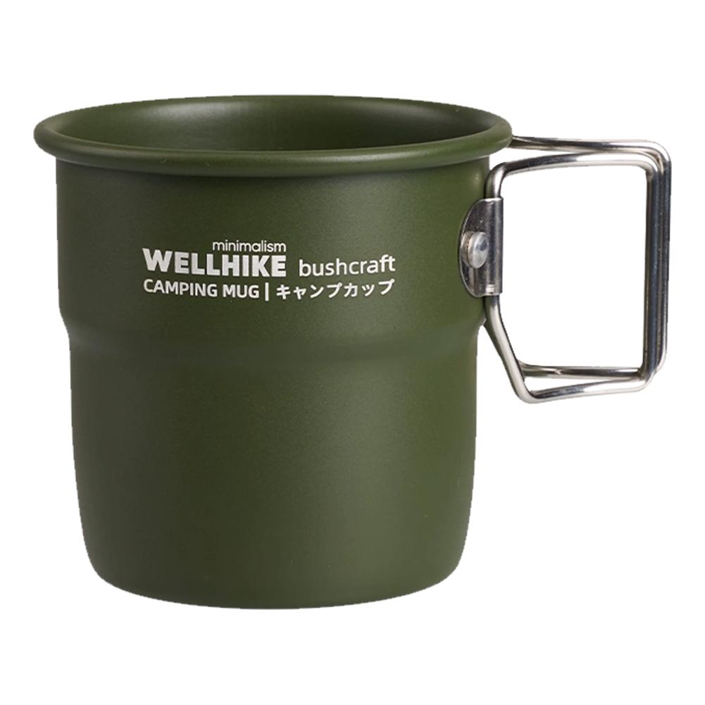 300ml Camping Cup with Foldable Handle Aluminum Alloy Tableware Lightweight Camping Cup for Tourist Trekking Hiking