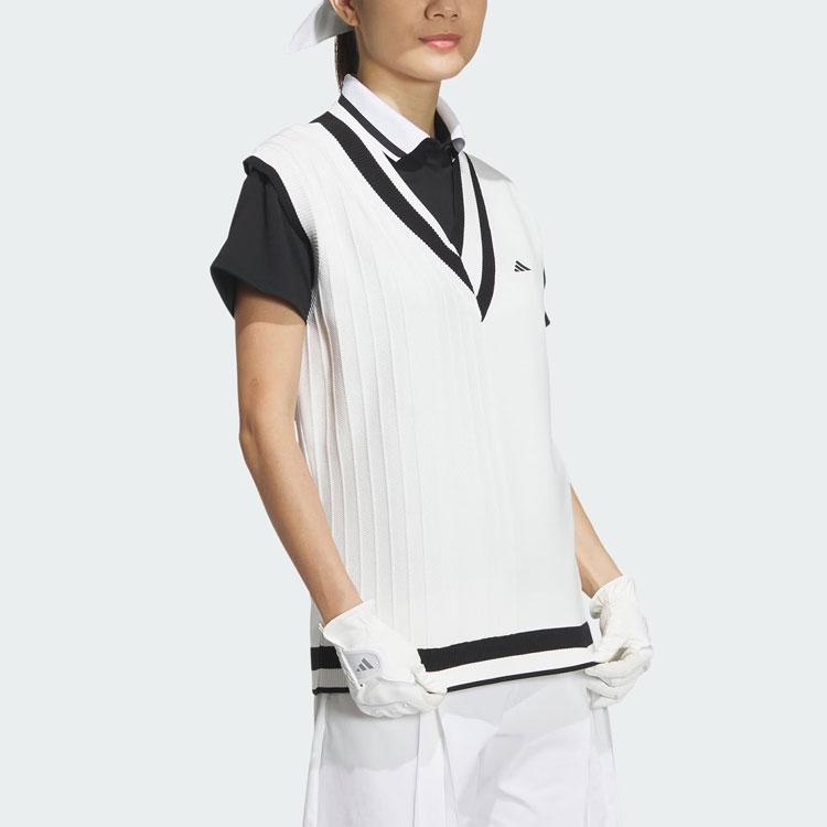 Adidas Loose Fit Knit Golf Vest Women Vests White IK9799
