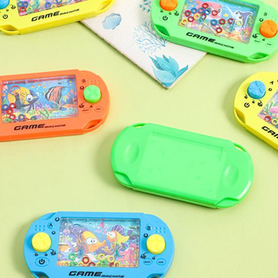 Cartoon Game Console Interesting Water Ring Toss Large Screen Retro Style Interactive Game Thinking Ability Plastic Children Handheld Game