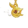 2025 Premium Gold Phoenix Feather Pendant Necklace: Wealth & Blessings Gift