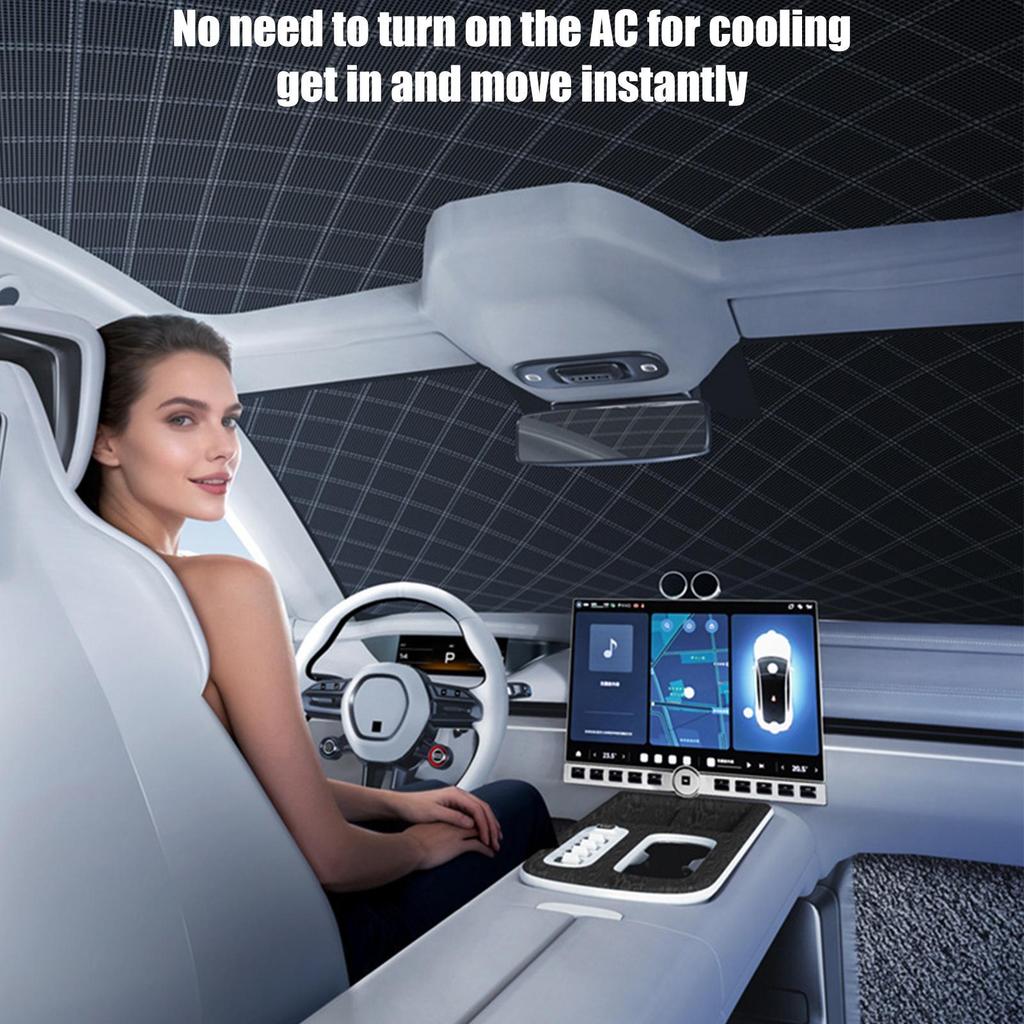 Thick car windshield cover, sunroof sunshade, car sun protection, heat insulation, foldable dust-proof half protective cover