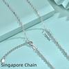 Custom 925 Sterling Silver Italy Link Chain Set Lobster Clasp Adjustable Snake Bone Sweater Chains Necklace Fashion Jewelry
