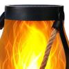 Dancing Flame Lantern Solar Garden Light Waterproof Flickering Flame Lantern USB And Solar Charging Outdoor Light for Porch Yard Patio Decor