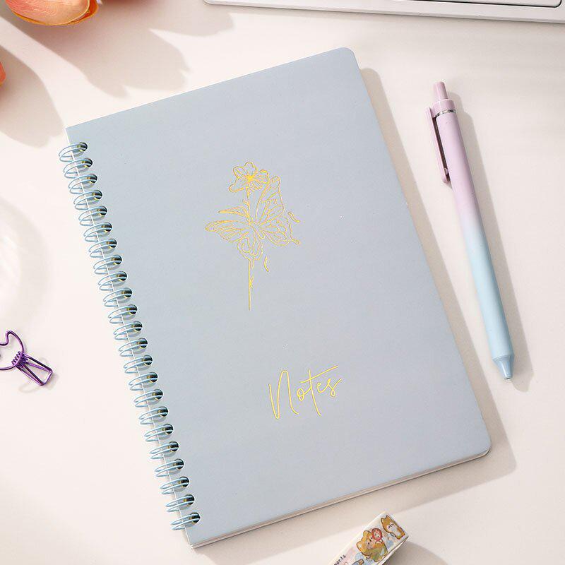 Macaron Color A5 Spiral Notebook - Ruled Diary for Students & Office