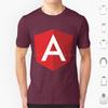 Angular Logo T Shirt Cotton Men Women DIY Print Angular Javascript Angularjs Js Programming Logo Angular Js Development Web