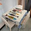 Cartoon Fish Print Rectangle Tablecloth for Table Decor Washable Colorful Fish Kitchen Dining Table Cloth Home Party Decorations
