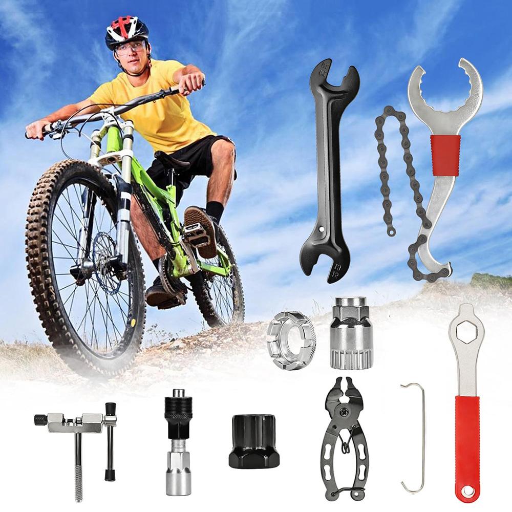 Bike Tool Kit Professional Bike Repair Tools with Cassette Remover Wrench Chain Breaker Cycling MTB Road Bike Maintenance Tool