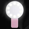Luz de Anillo Lámpara Flash de Relleno para Teléfono Móvil Clip Portátil Atenuación de Tres Niveles Mini Duradera Práctica 10 LED Anillo para Selfies Belleza