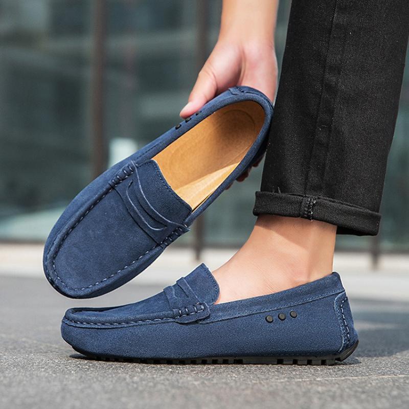 Fashion Big Size 38-48 Men Casual Shoes Fashion Mens Shoes Genuine Leather Men Loafers Moccasins Slip on Men's Flats Male Driving Shoes