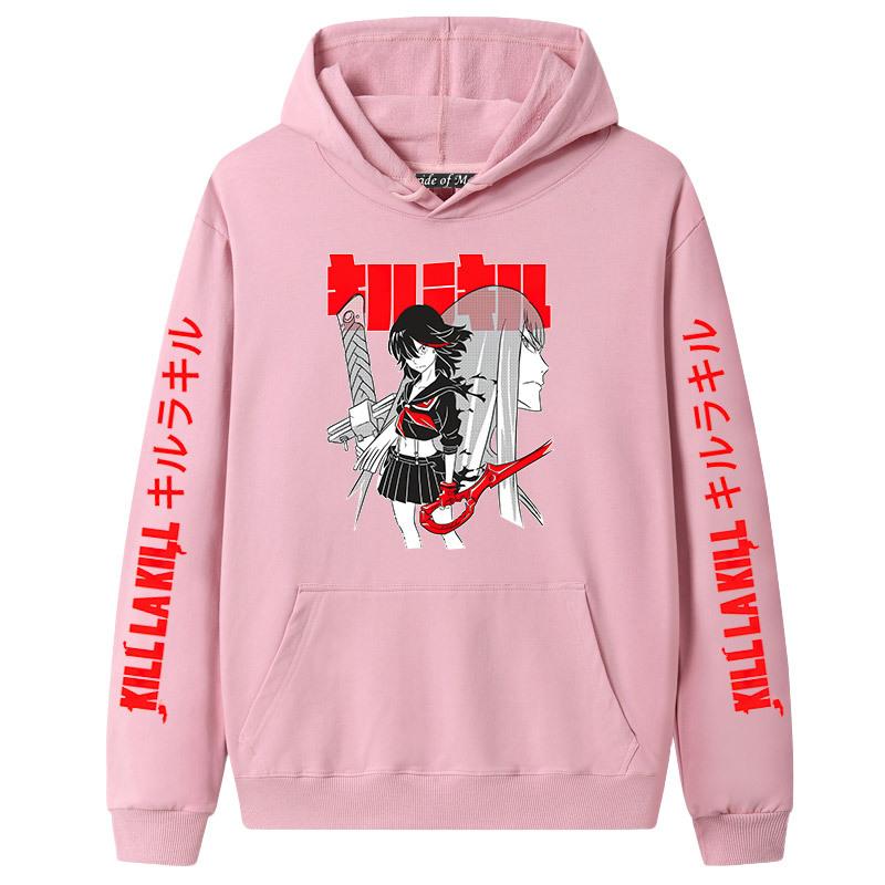 Japanese Anime Kill La Kill Hooded Long Sleeve Sweatshirt for Couples