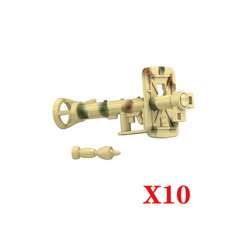 5/10 WW2 Soldier Weapons Building Block Two-color Printing Machine Rifle Submachine Sniper Guns Military Accessories Block Bricks C238