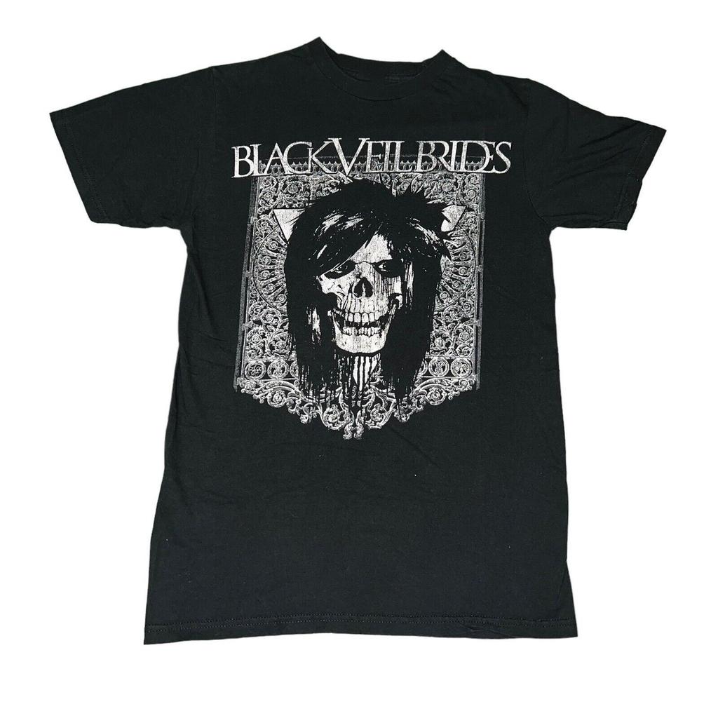 Vintage Black Veil Brides Band Skull Black Unisex T-Shirt All Size GE679