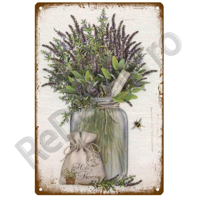 Garden Flower Rules Metal Sign Vintage Metal Plaque Plates Decor For Pub Bar Home Wall Decor Art Tin Signs Flower Poster Gift