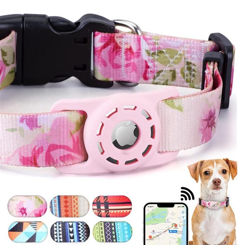 Pet Cat Dog Digital Printing Collar for Apple Airtag Protective Cover Small and Medium-Sized Dogs Articles Accessories