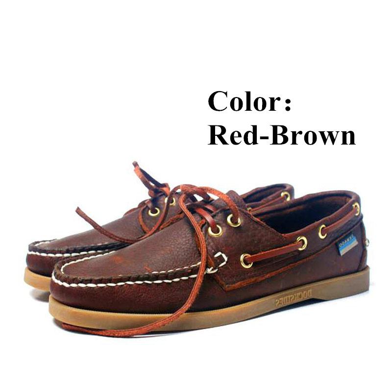 Docksides Klassische Bootsschuhe für Herren und Damen aus echtem Leder, Übergröße, Marineblau, Schwarz, Braun, Marke, flache Halbschuhe, A047