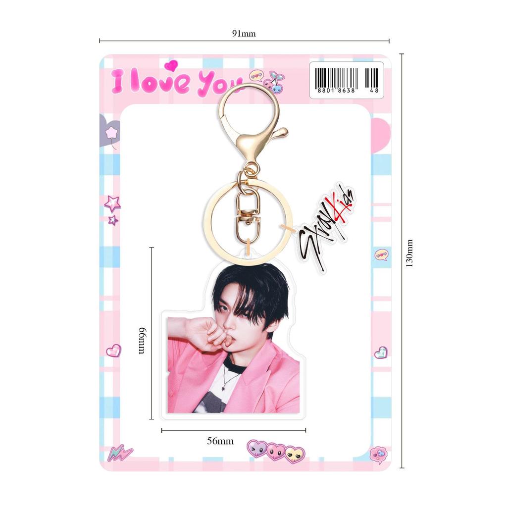 Stray Kids 'DO IT' Star Support Double-Sided Acrylic Pendant Keychain DIY