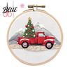 Handmade Christmas Embroidery Set with Santa Claus Landscape Starter Kit Winter Adult Craft Pattern Threads