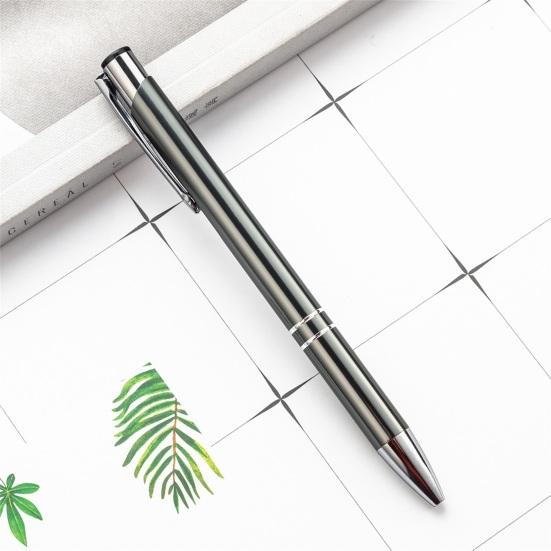 2Pcs Ballpoint Pen Black Ink Retractable Plastic Medium Point Advertising Pen for Students