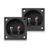 2 Pcs Speakers Terminal Box Push Spring Type 2 Binding Post Cable Connector Acoustic Components
