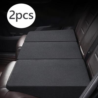 2 Pieces Car Rear Seat Wedge Cushion Leveling Pad for Bed Comfortable Travel