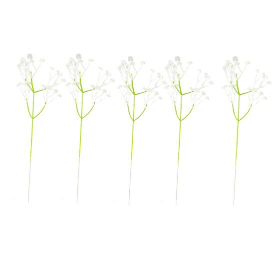 Artificial Flowers Real Touch Fake Calla Lily Baby's Breath Flower Stem Lifelike Faux Floral Arrangement for DIY Bridal Wedding Bouquet Home Church
