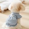 Spring and Summer Dog Thin Breathable Cloth Label Small Flying Sleeve Lady Dress Cat Two Feet Skirt Pet Dog Clothes