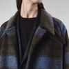 CROQUIS Men's 2023 Spring Retro Striped Mid-length Wool Coat