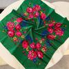 Double Twill Popular Comfortable Value Hot Selling Silk Scarf 70cm Cotton Square Leisure Shawl Scarf for Women Headscarf