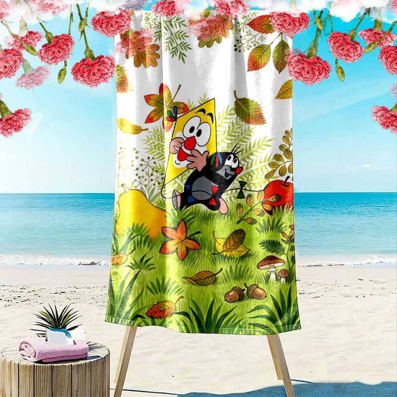Krtek Beach Towel, Large Soft Quick Dry Towel for Beach Camping Swimming